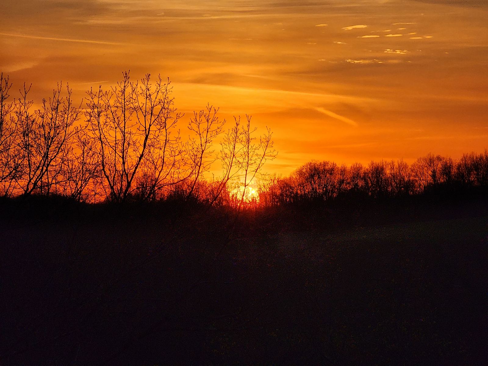 Sunset over the west fence line